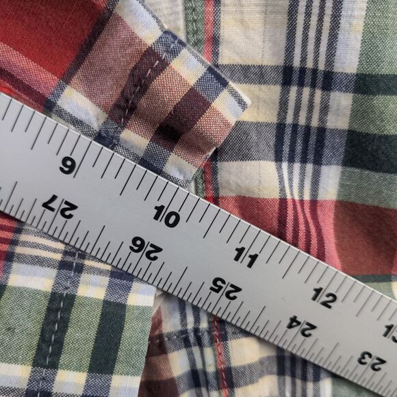 Lands' End Mens Canvas Chino Shorts Multi Plaid Size 34 Slash Pockets - Picture 5 of 11
